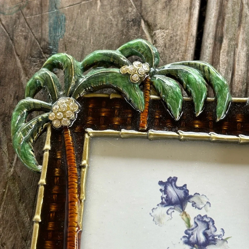 Pewter Flamingo Tropical Picture Frame 3” x 3” Picture Opening